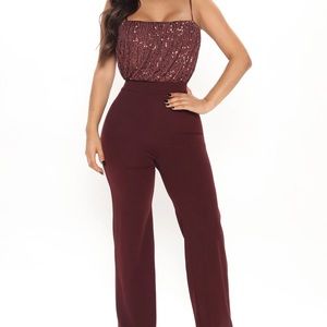 Brown sequin jumpsuit